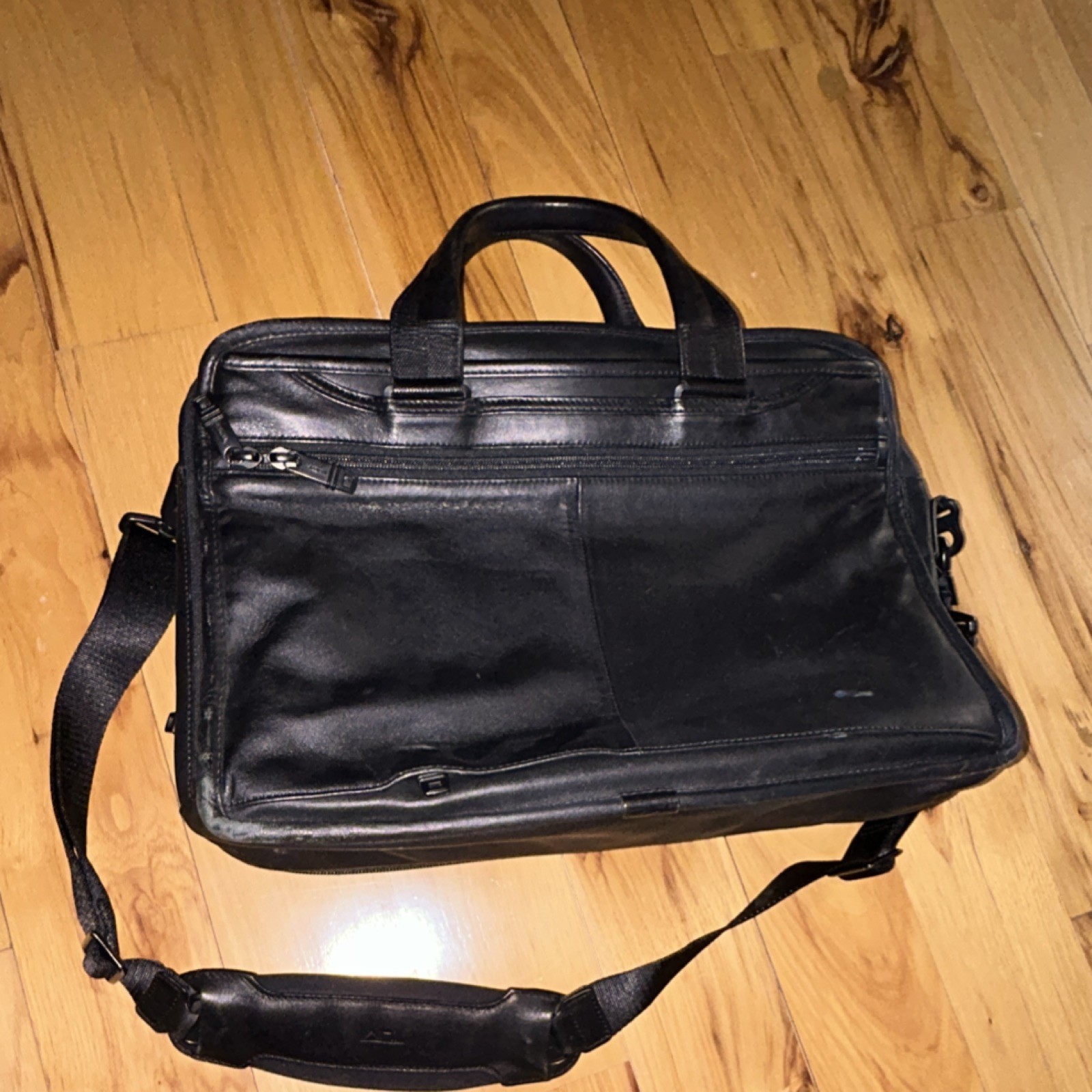 Tumi Black Briefcase/Document Case Adjustable Str… - image 1