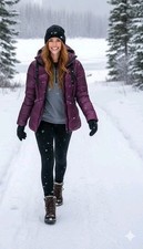 Women's Spyder Heavyweight Puffer Jacket Purple/Wine Color Medium NWT 160 MSRP
