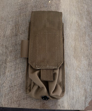 Brown MOLLE Tactical Double Magazine Pouch Nylon Belt Mount Hook  Loop