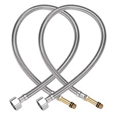 uxcell Faucet Supply Line Connector G1/2 Female x 59 Inch, Stainless Steel