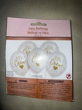 Bridal Shower Iridescent White Confetti Latex 12  Balloons  I Do Crew  6ct