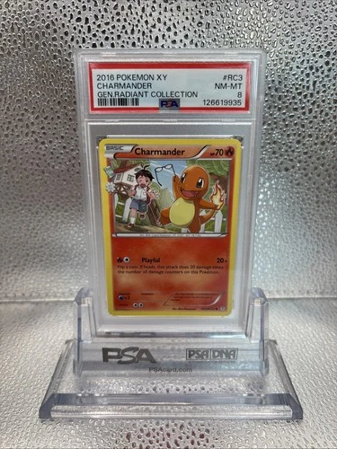 2016 POKEMON XY GENERATIONS RADIANT COLL #RC3 CHARMANDER PSA 8