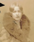 1929 Audrey Johnson Fur Coat Necklace Portrait Photo 8X10 — photo 1