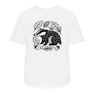Unisex T-Shirt ''Folk Style Woodland Badger'' - 100% Baumwolle (S-XXL) (TA062064)
