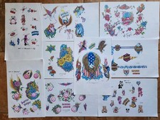 9 old copies 1994 inkee blanchard neotrad production tattoo flash sheets 11x17