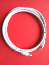  Cavo ANTENNA TV In Rame JACK MASCHIO/MASCHIO FILO BIANCO 1,8m Massima Qualità 