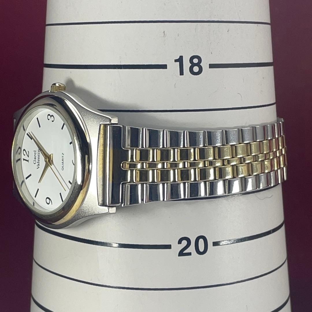 Garel Valentino Unused Quartz Watch with Genuine SS Band Two-tone 10000¥ thumbnail 11