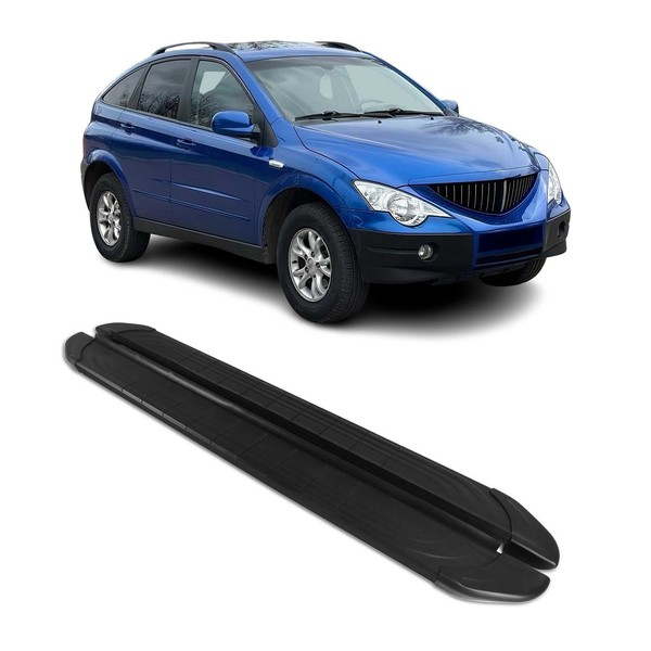 Trittbretter Seitenschweller FüR Ssangyong Actyon Sport 2007-18 Alu Schwarz-image