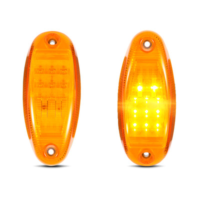 2Pcs Fit For International Prostar 2008-2014 Side Turn Marker Lamp LED Amber