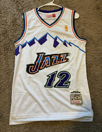 Mitchell & Ness John Stockton #12 Utah Jazz 1996-97 Swingman Jersey White 40 M