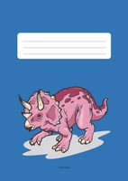 Schulheft A4 Kariert 5Mm Triceratops Dinosaurier, Notizbuch, Schreibheft