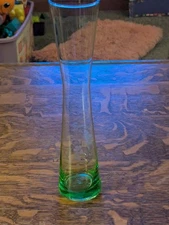 Vintage Pale Green Glass Bud Vase