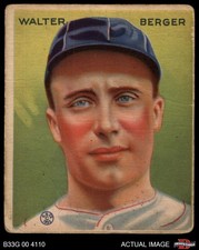 1933 Goudey #98 Wally Berger Braves 1 - POOR