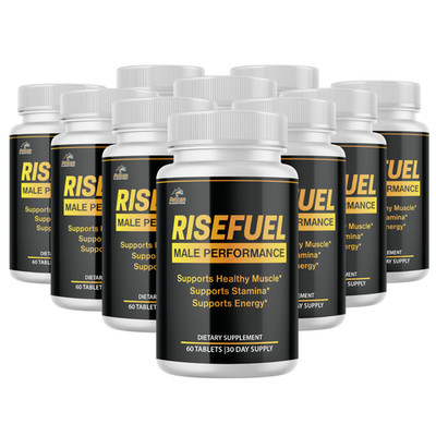 RiseFuel- Men's Health & Bodybuilding- 10 Bottles- 600 Tablets