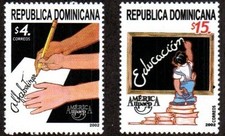 Dominican Republic Stamp 1390-1391  - America Issue, Youth, edu