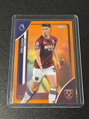 2026 Topps Chrome Premier League Ollie Scarles Orange Refractor #/25 West Ham