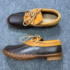 LL Bean Boots Womens 7 Narrow Top Duck Slip Resistant Leather Laces Made in USA