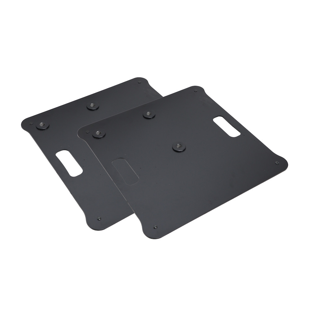 Pro X Pair of Polaris Heavy-Duty Speaker Pole Base Plates Black -   Carry Bags