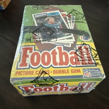 1987 TOPPS FOOTBALL UNOPENED WAX BOX BBCE AUTHENTICATED, KELLY, FLUTIE, Read