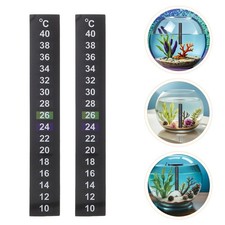 9 Pcs Stick on Thermometer Tape Fish Tank Temperature Stickers Small