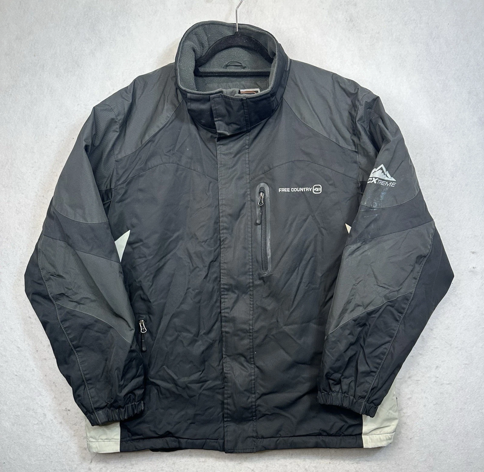 Free Country Men’s FCXtreme Jacket Size XL Black Wind & Water Resistant Outdoor
