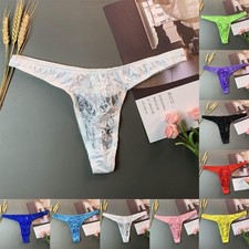 Herren Sexy Sissy Beutel Netz Spitze Slip G-String Gay Unterwäsche Dessous Tang