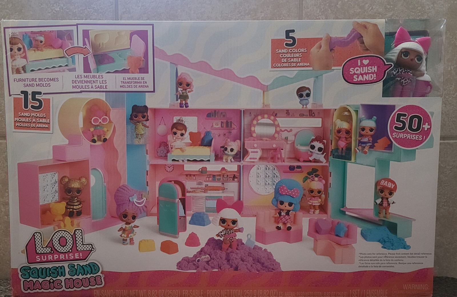 OMG LOL Squish Sand Magic House Playset  With 50+ Surprises Brand New Retired
