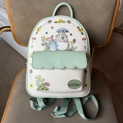 My Neighbor Totoro Floral Mini Backpack Green/White