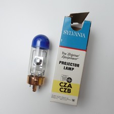 SYLVANIA CZA CZB Projector Projection Lamp Bulb Blue Top New Deadstock Box Vtg