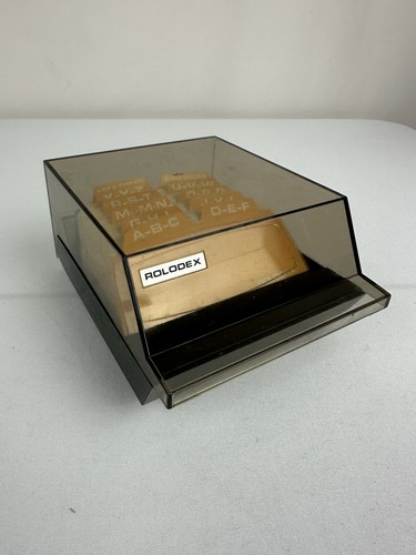Vintage Rolodex S-310 C Covered Address Card File Blank Cards Made in USA