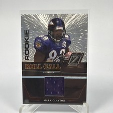 2005 Donruss Zenith Rookie Roll Call Mark Clayton #RC-17 Jerseys NM Card Mem. rookie card picture