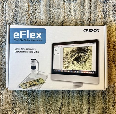 Carson eFlex 75x/324x Digital Microscope - Complete in Box