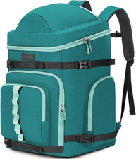 65L Ski Boot Bag Backpack with 8 Pockets, Waterproof Ski Snowboard Boot Bags for