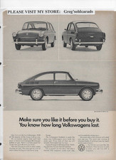 Original 1966 Volkswagen Fastback Vintage Print Ad Make Sure You Like It... Original 1966 Volkswagen Fastback Vintage Print Ad Make Sure You Like It...