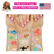 Underwater Sea Creature Temporary Tattoos - 64 Styles  Ocean Animal Birthday...