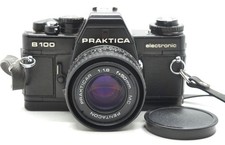 Praktica B100 Electronic 35 mm SLR Film camera MC Pentacon Prakticar 50 mm F1.8