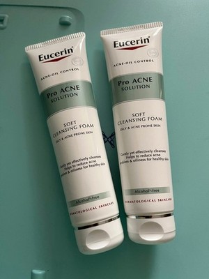 2x Eucerin ProACNE Solution Oil Control Cleansing Foam Cleanser  150g exp2027