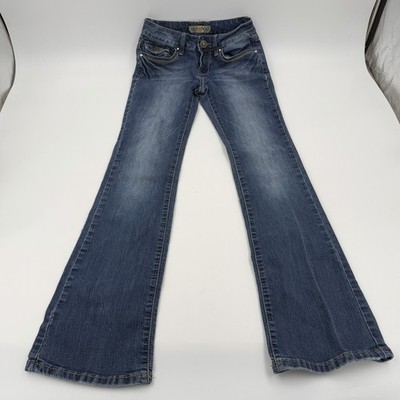 YMI Jeans Women Size 0 Bootcut Embellished Pocket Stretch Denim