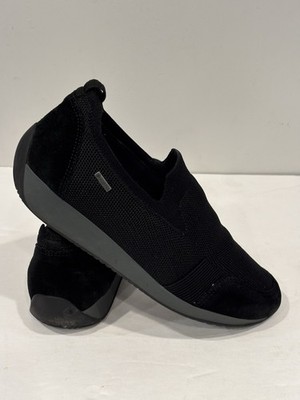 Ara Sporty Wedge Slip On Shoes Black Gore-Tex Waterproof Comfy UK 5.5 US 7.5