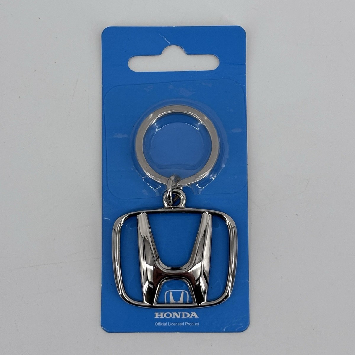 NEW GENUINE OFFICIAL HONDA H LOGO METAL CHROME POLISHED KEYCHAIN