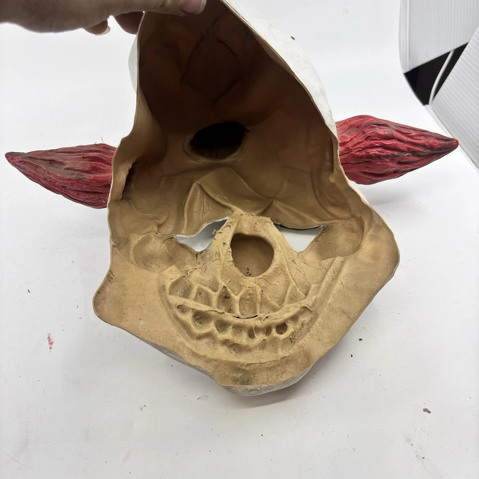 Rubies Evil Clown Latex Mask Red Hair Scary Horror Halloween Costume - Image 4 of 4