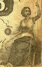 FL $3 TALLAHASSEE The State of Florida Dec 6, 1861  Criswell Cr. 7A