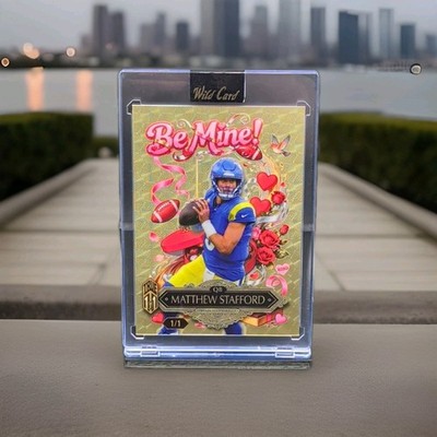 2026 Matthew Stafford True 1/1 Gold Vinyl Be Mine Wild Card Sweet MVP