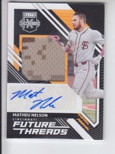 2021 Elite Extra Edition Matheu Nelson Future Threads Jersey Auto Reds
