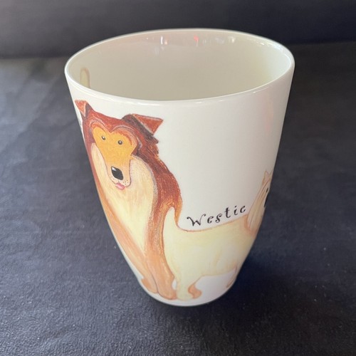 Tazza caffè cani Roy Kirkham WALKIES WOOF 2001 Labrador Westie Collie Schnauzer - Foto 7 di 13