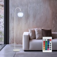 Stehleuchte Bogenlampe Schlafzimmerleuchte Glas Dimmbar Fernbedienung Rgb Led