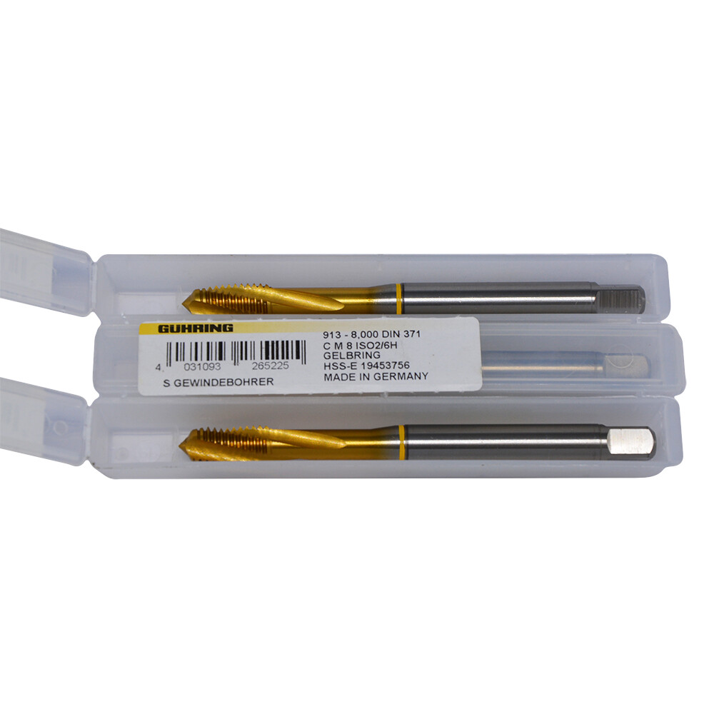 3pcs Guehring Tap 913 M8 Tap ISO2/6H HSSE 19453756 eBay