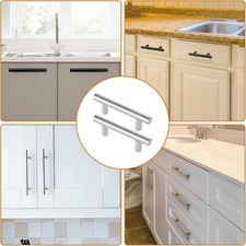 Kitchen Cupboard Cabinet T-Bar Door Handle Brushed Stainless Steel Black Gold UK
