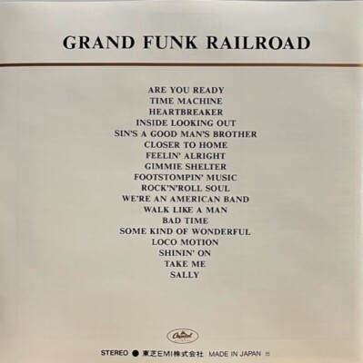 GRAND FUNK RAILROAD SUPER BEST Japanese Import - CD TOCP-9216 | eBay
