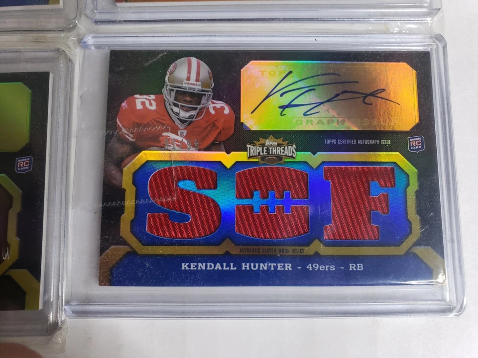 2011 Topps Triple Threads Kendall Hunter Rookie #112 LOT OF 8 Auto RC Cards NFL - Image 4 of 4